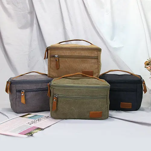 Wholesale Makeup Kit Bag Vintage Canvas Personalized Waterproof Toiletry Bag